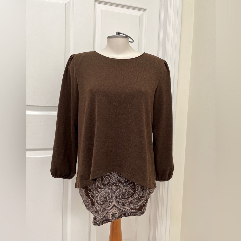Lavena sweater with attached blouse size large